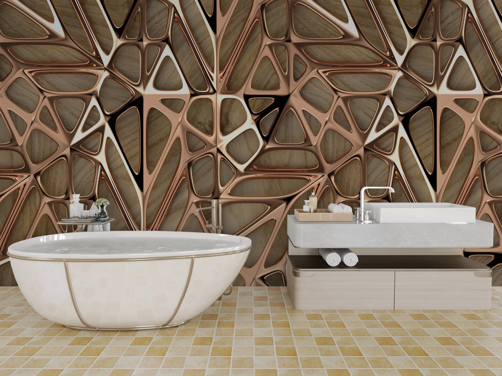 Фотошпалери текстури дерева та металу