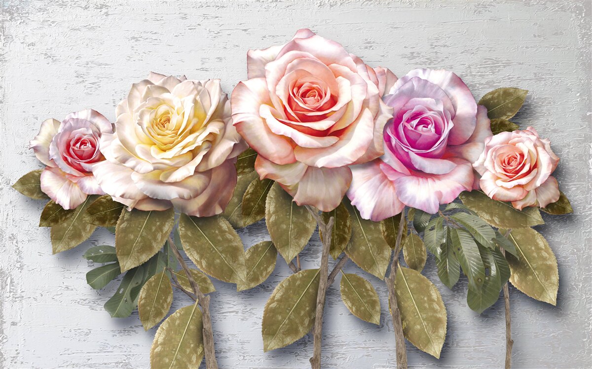 Фотошпалери букет розкішних троянд