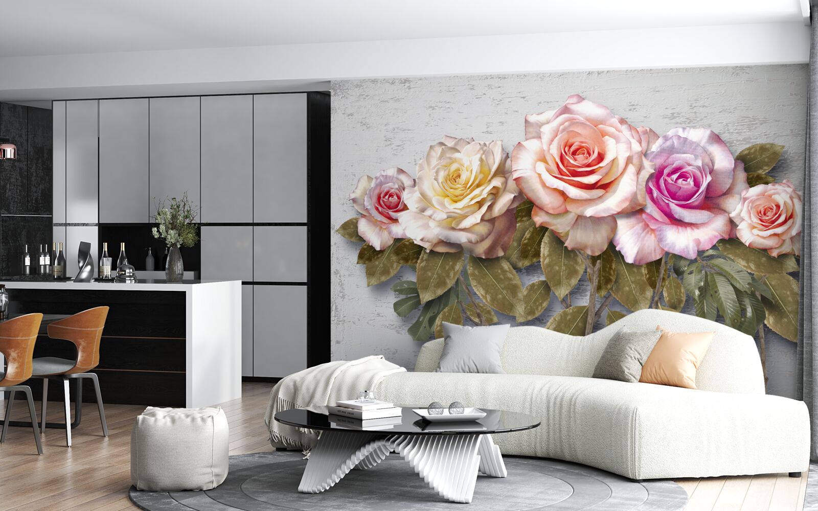 Фотошпалери букет розкішних троянд