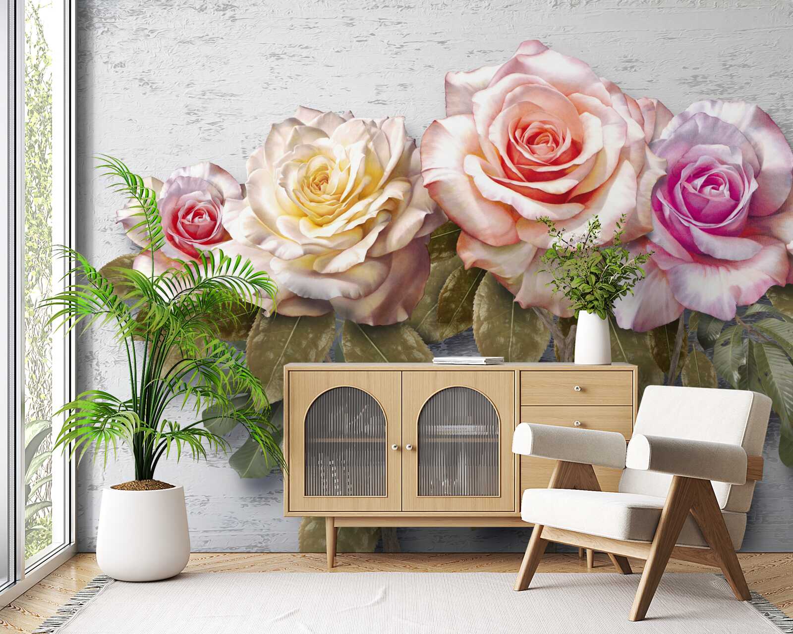 Фотошпалери букет розкішних троянд