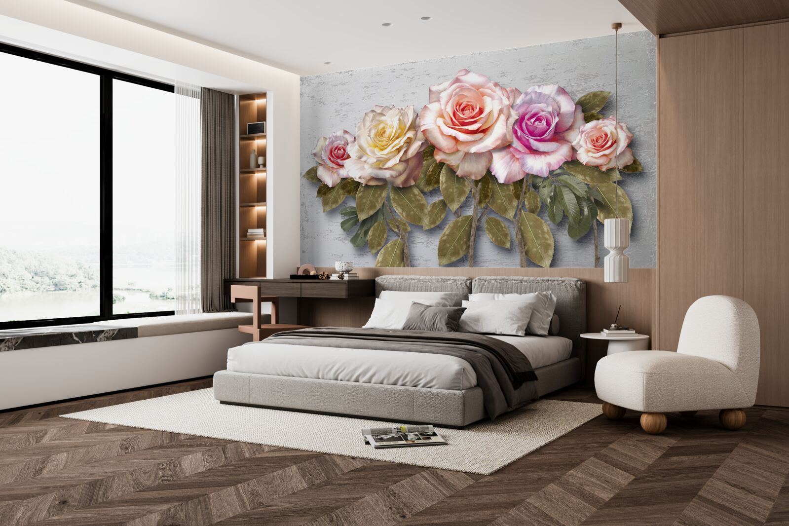 Фотошпалери букет розкішних троянд