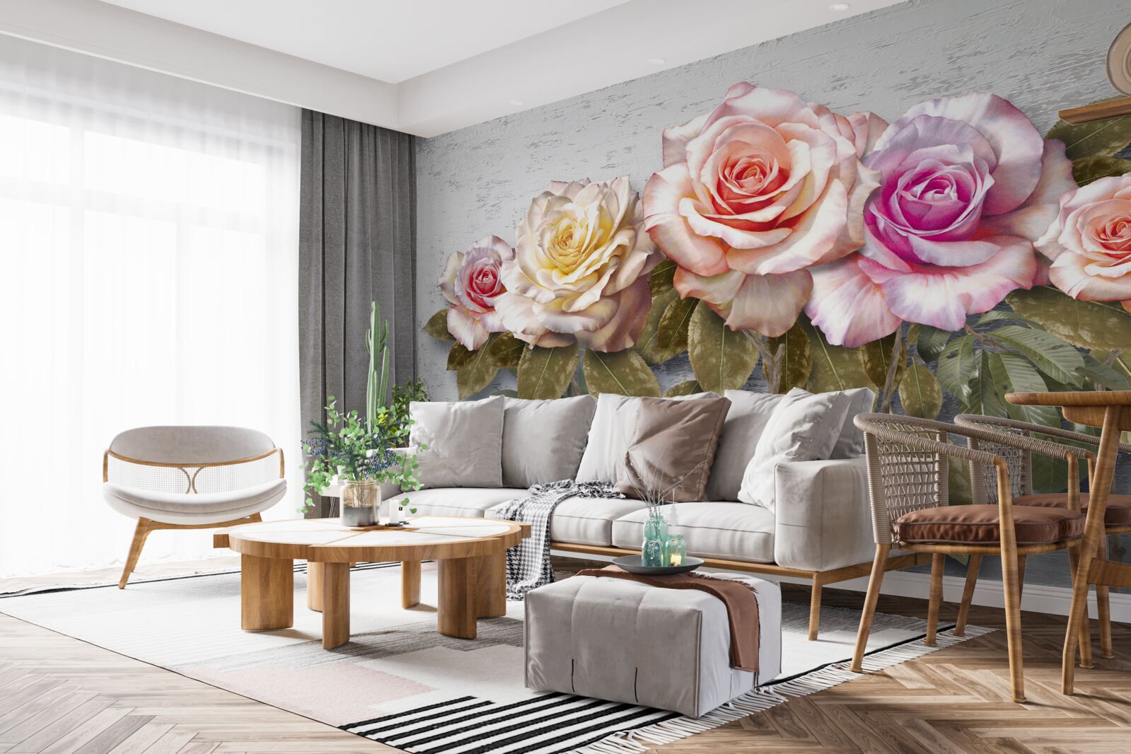 Фотошпалери букет розкішних троянд