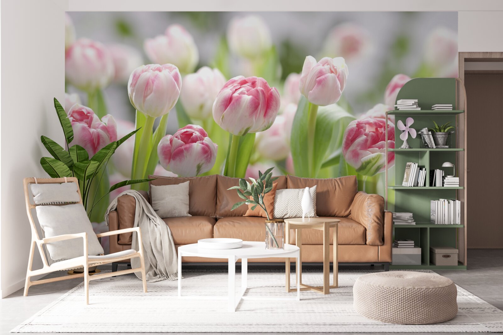 Фотошпалери нерозкриті бутони тюльпанів