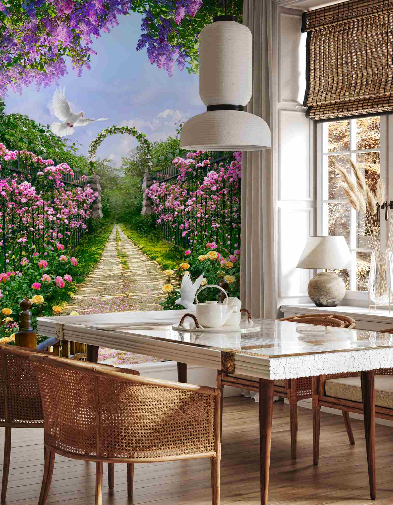 Фотошпалери Стежка, що веде до квітучого саду