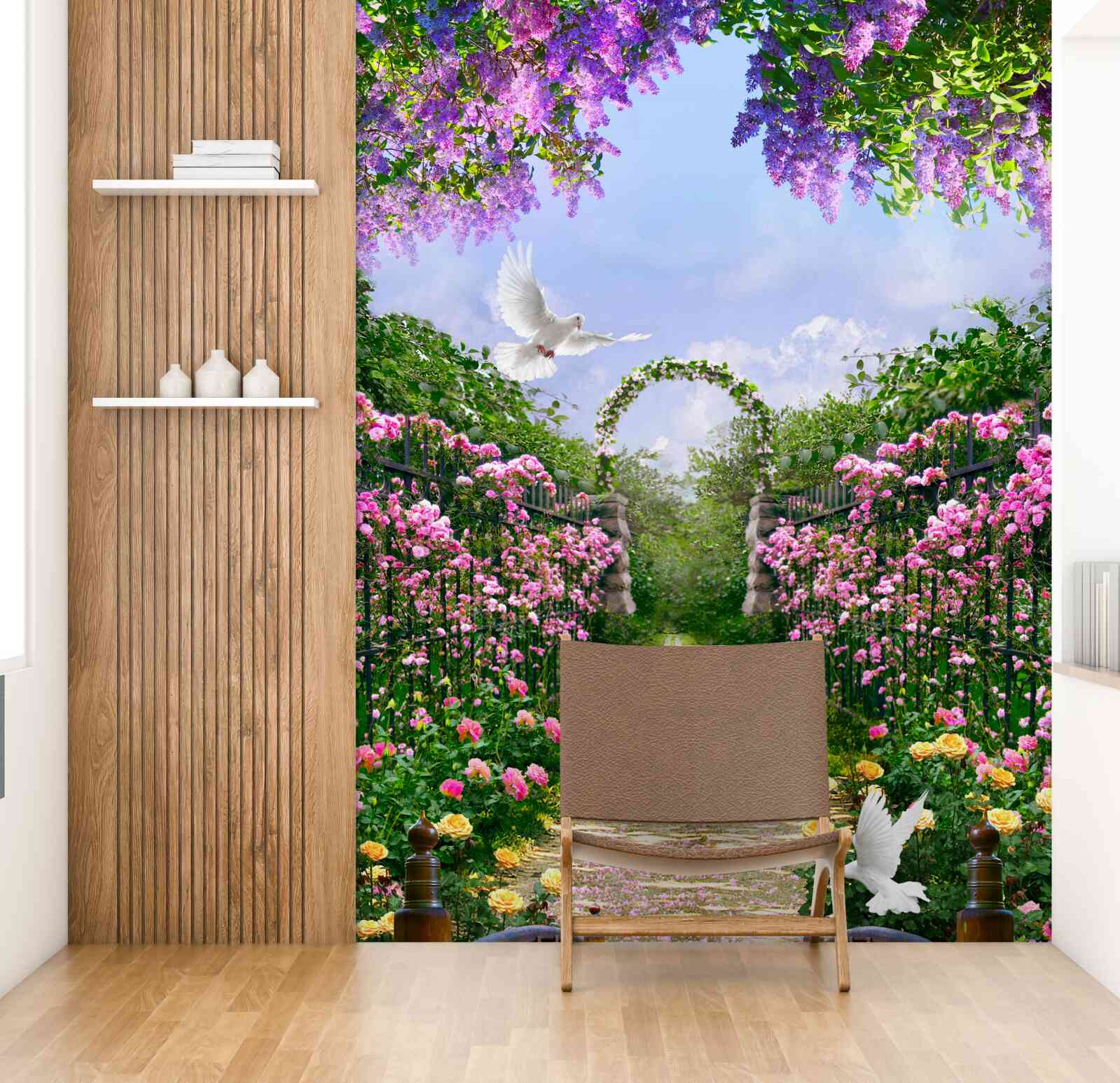 Фотошпалери Стежка, що веде до квітучого саду