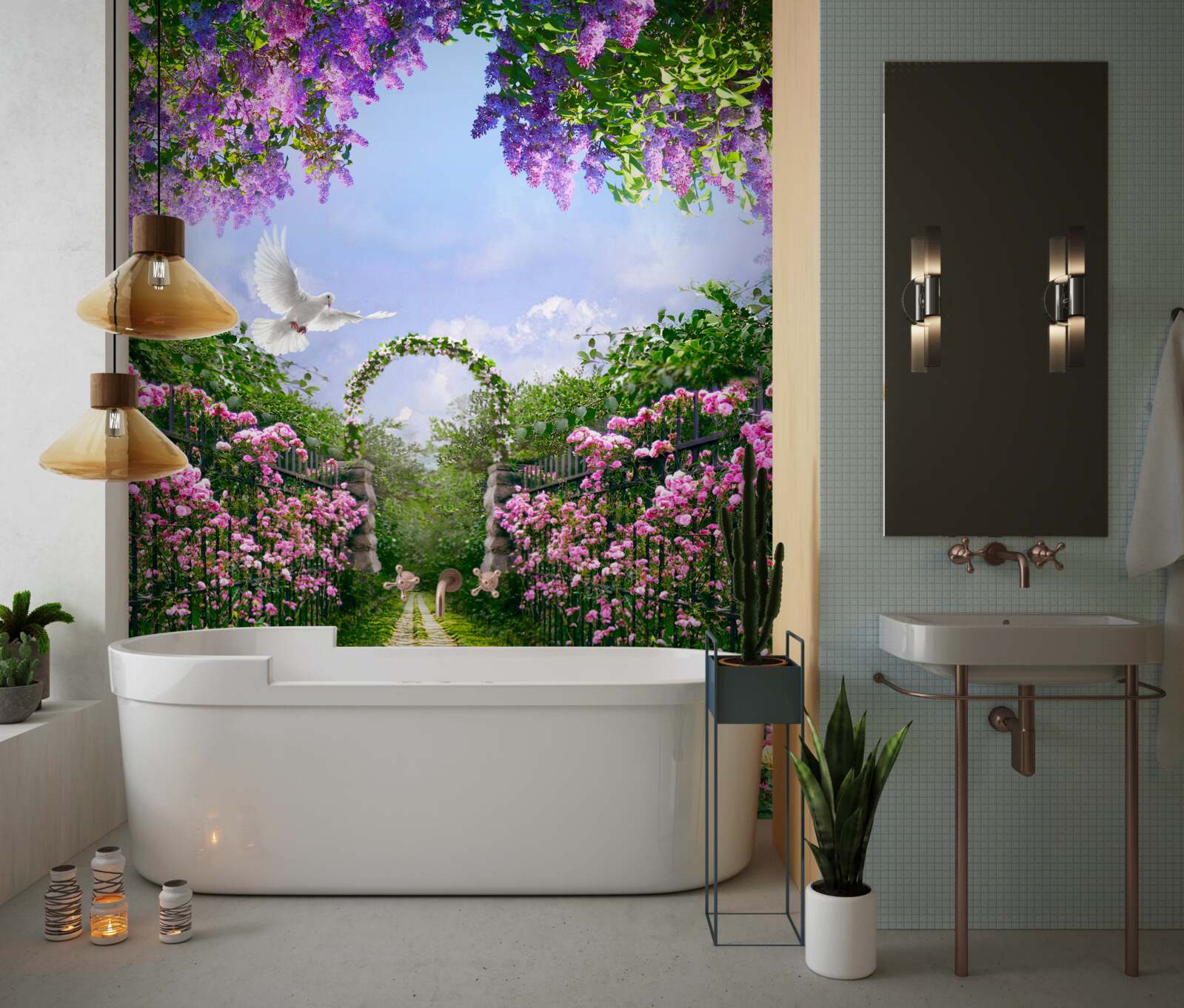 Фотошпалери Стежка, що веде до квітучого саду