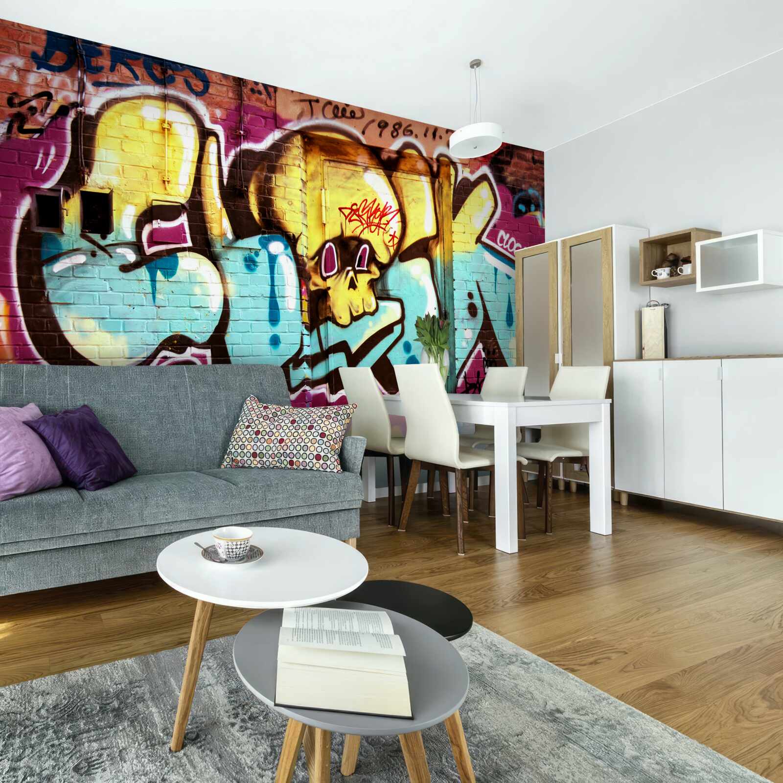 Фотошпалери графіті з яскравими написами