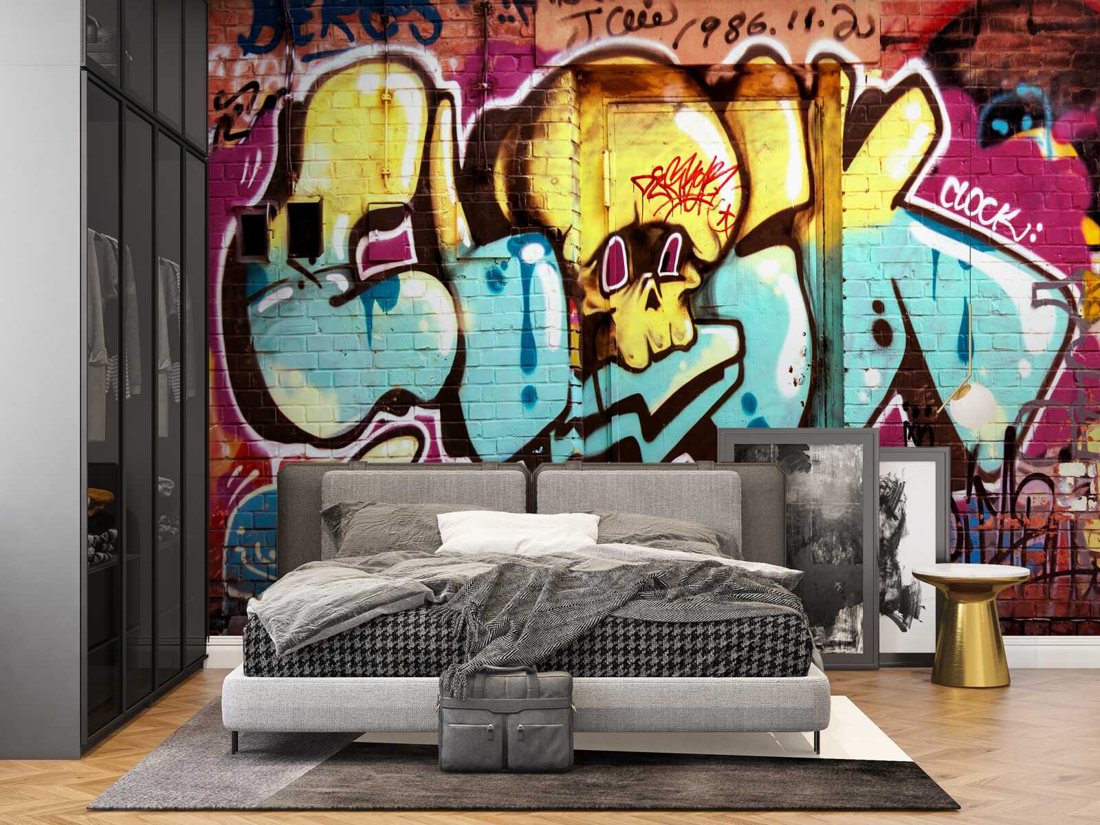 Фотошпалери графіті з яскравими написами