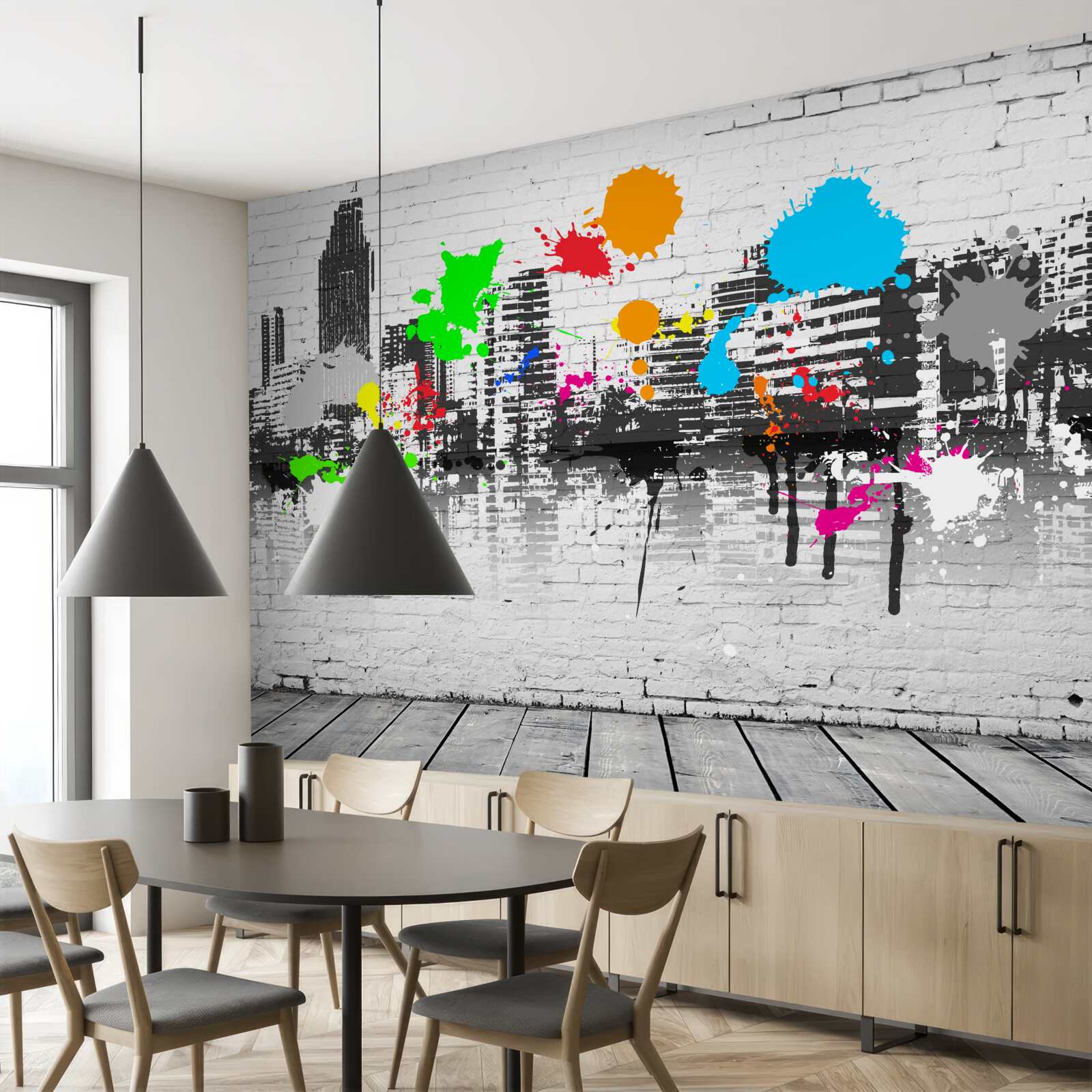 Фотошпалери міське настінне графіті