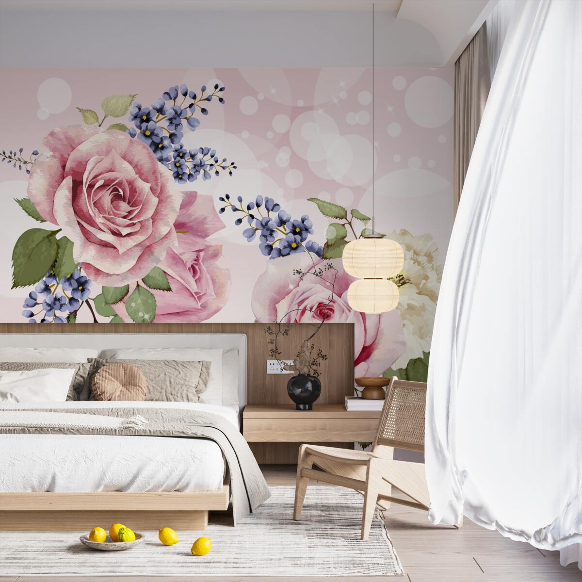 Фотошпалери бутони троянд в композиції