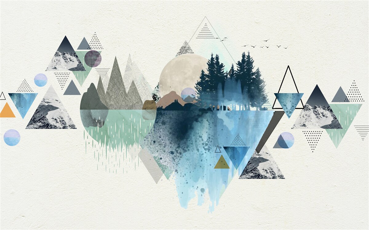 Фотошпалери геометрія та абстракція лісу