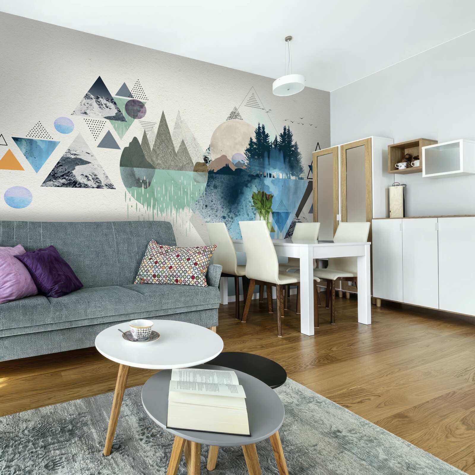 Фотошпалери геометрія та абстракція лісу