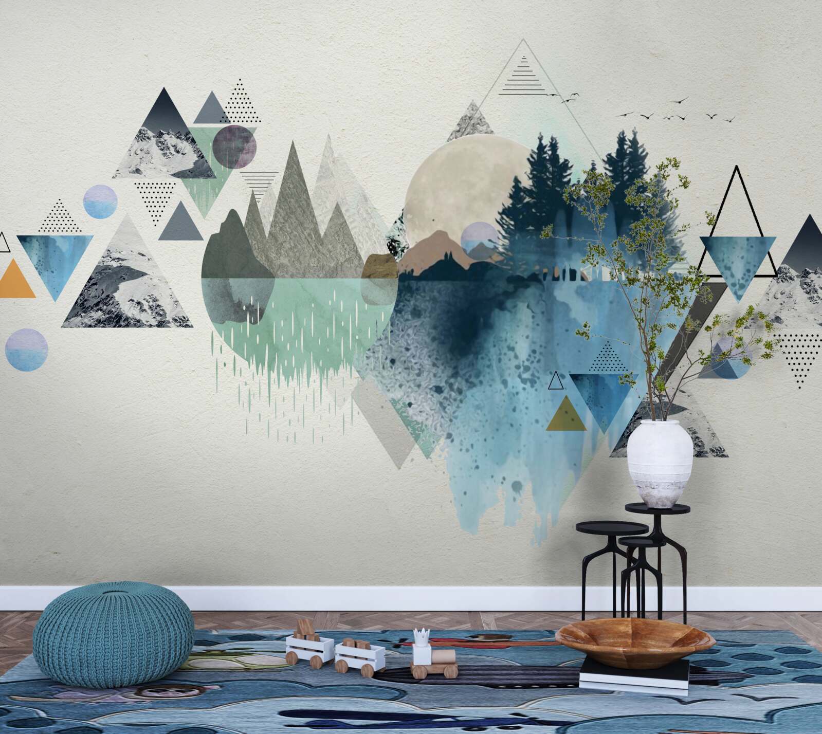 Фотошпалери геометрія та абстракція лісу