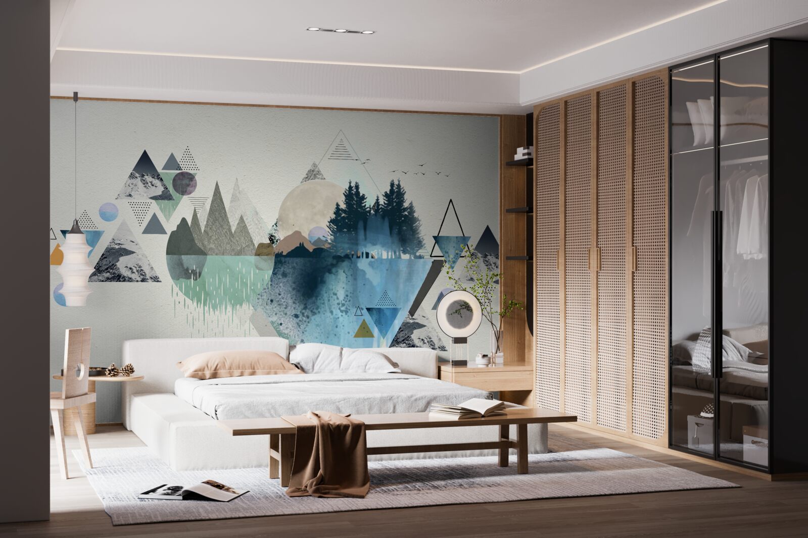 Фотошпалери геометрія та абстракція лісу