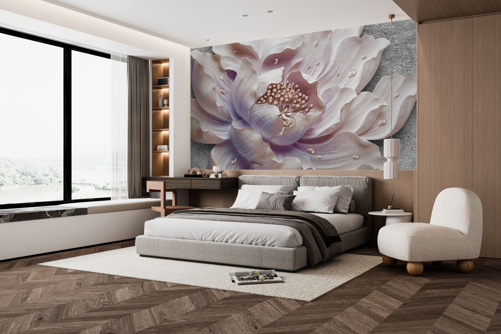 Фотошпалери вишуканий бутон півонії