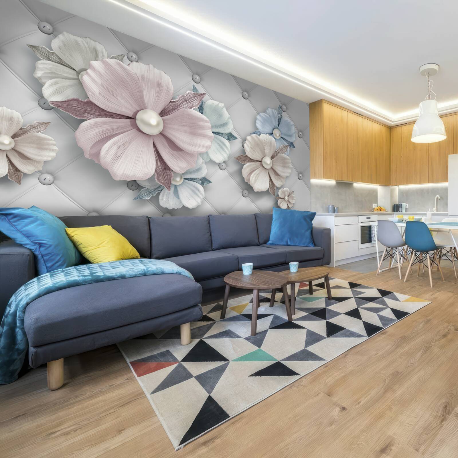 Фотошпалери текстура квітів і перламутру