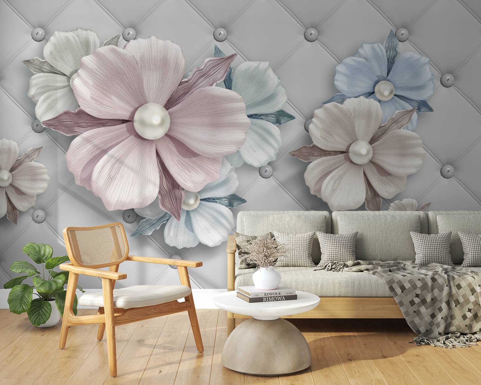 Фотошпалери текстура квітів і перламутру