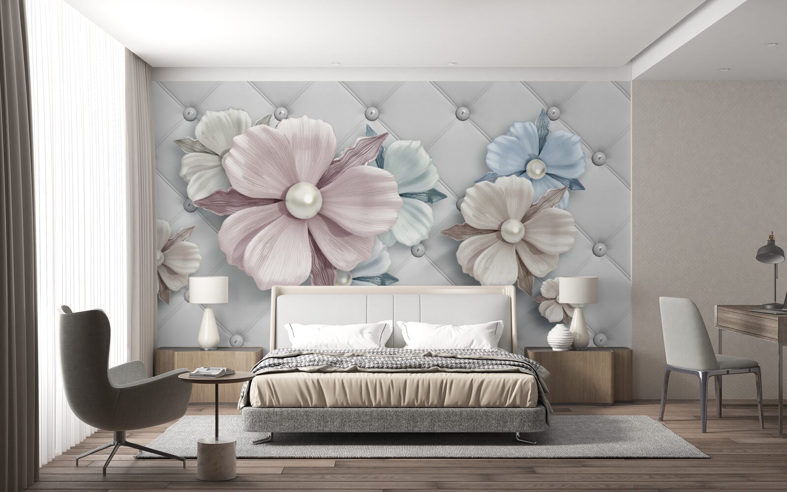 Фотошпалери текстура квітів і перламутру