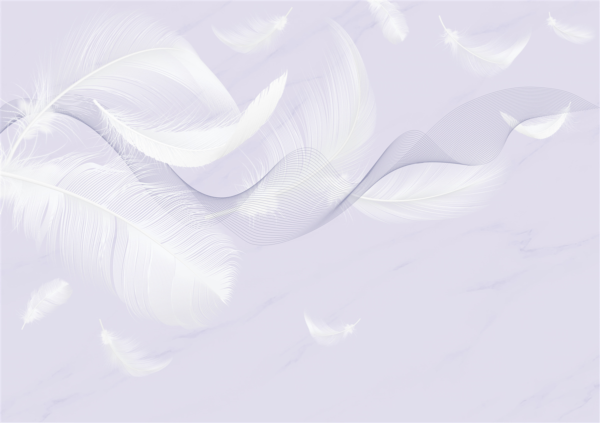 Фотошпалери Білосніжне, повітряне пір'я