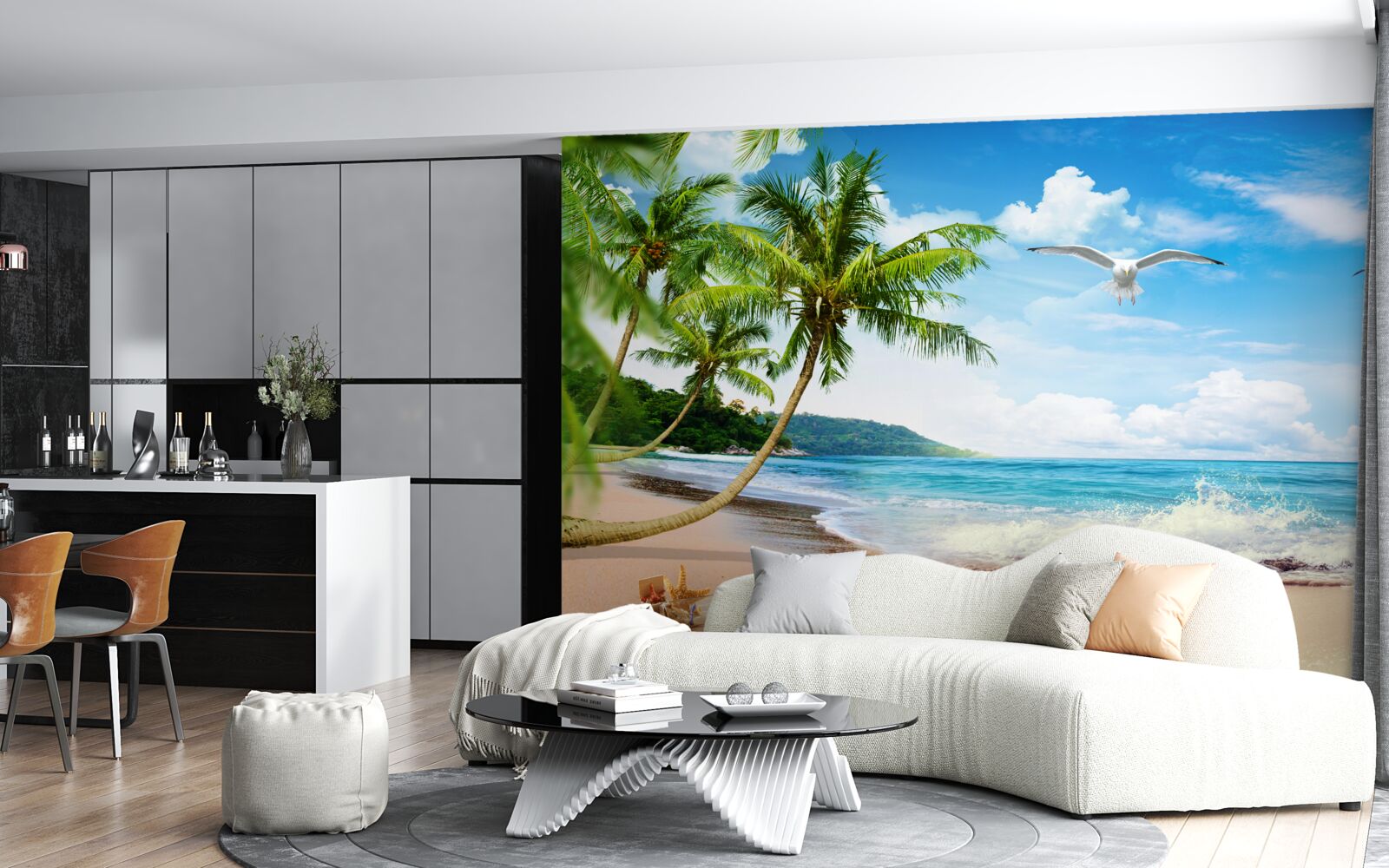 Фотошпалери прибережний пейзаж у тропіках