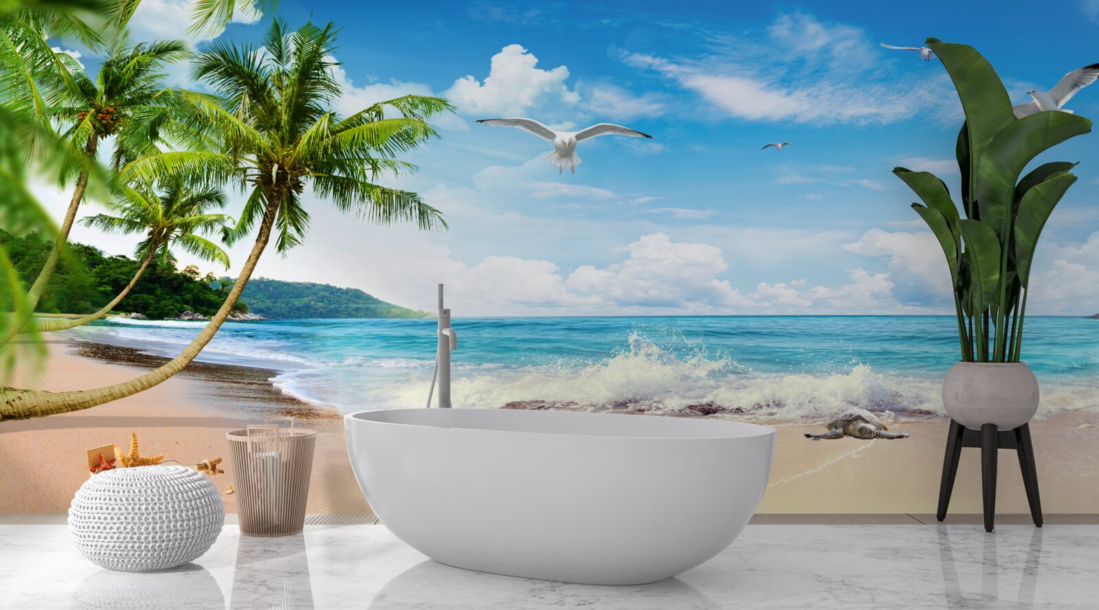 Фотошпалери прибережний пейзаж у тропіках