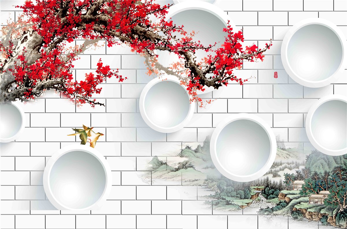 Фотошпалери кола в геометричному стилі та пейзажі