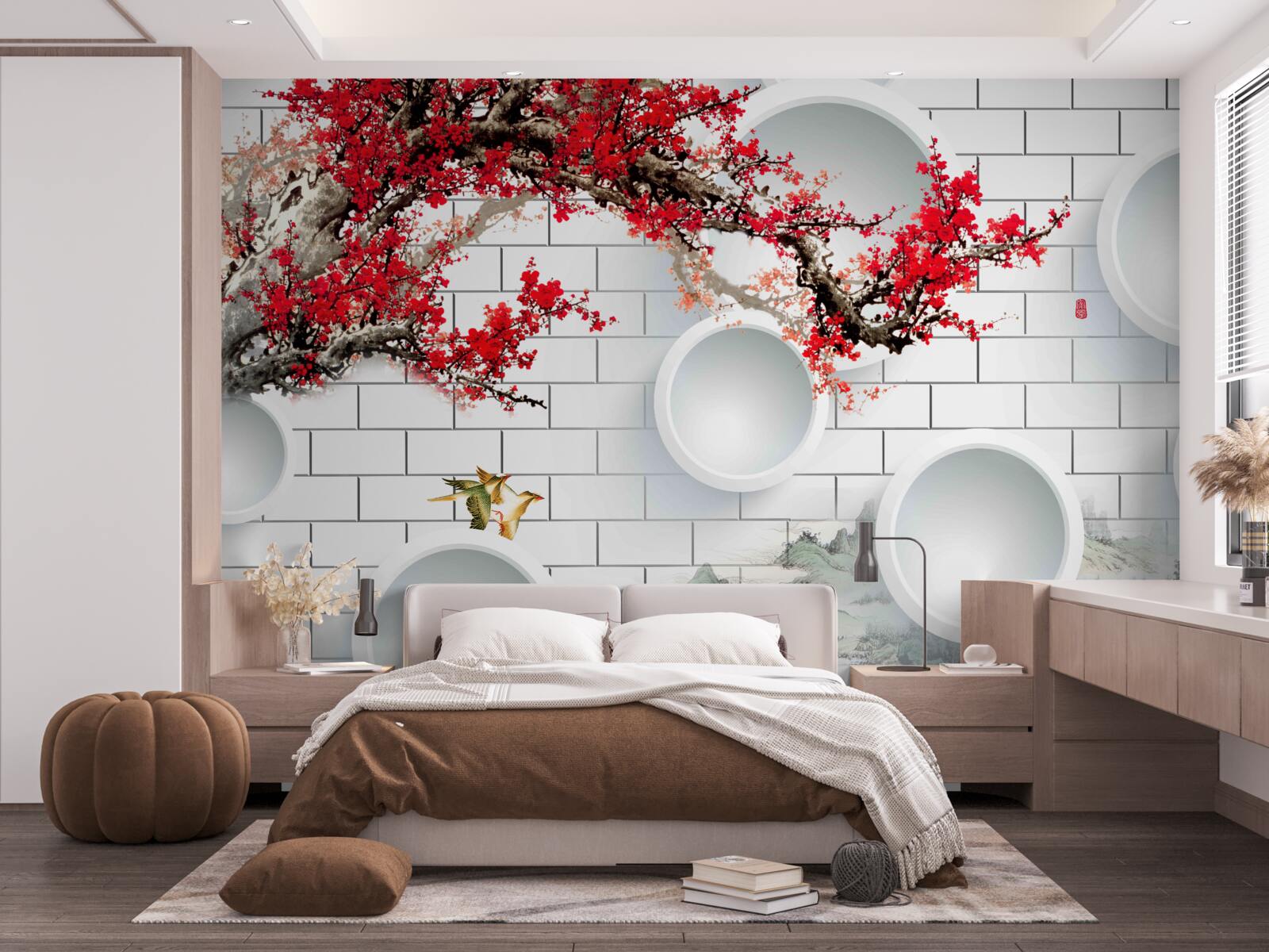 Фотошпалери кола в геометричному стилі та пейзажі