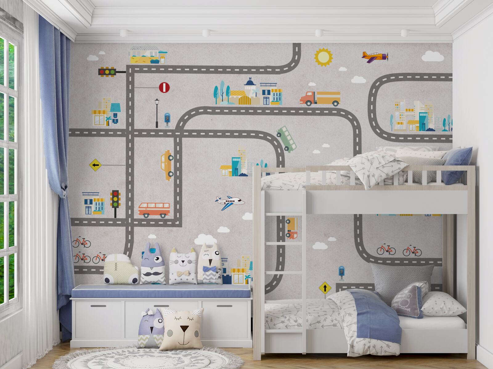 Фотошпалери міські дороги для дітей