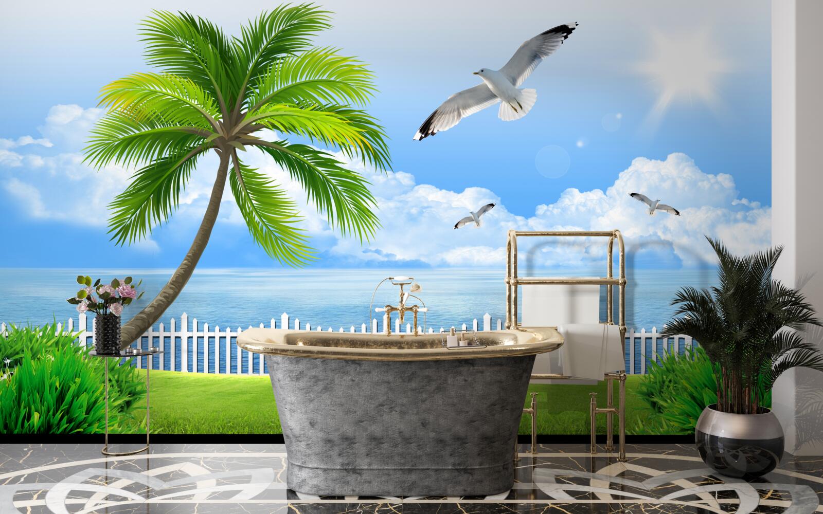 Фотошпалери сонячний день біля узбережжя