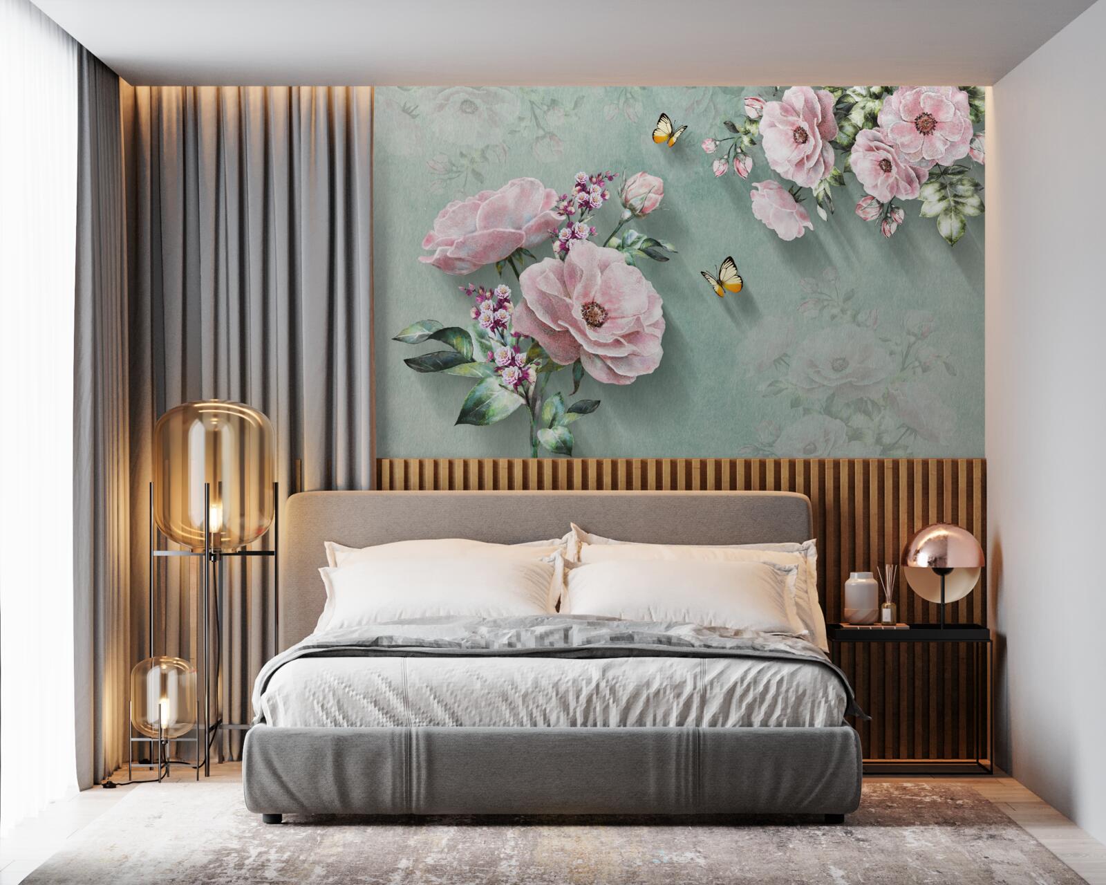 Фотошпалери гілки розкішних квітів