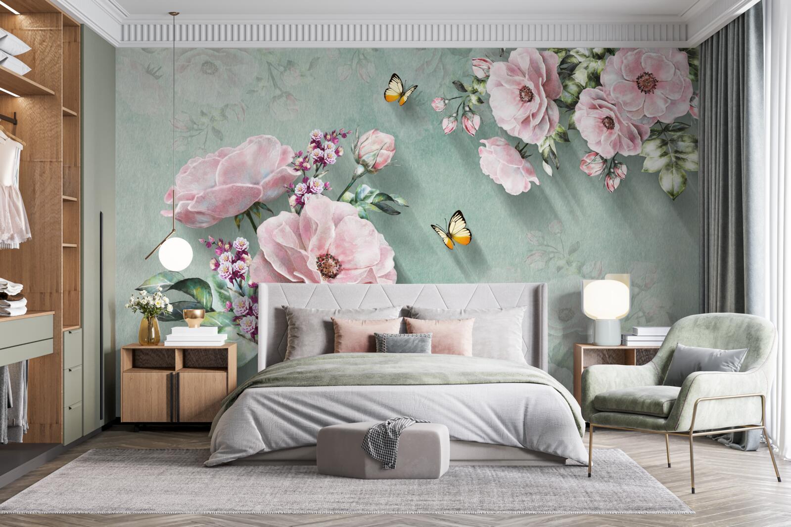 Фотошпалери гілки розкішних квітів