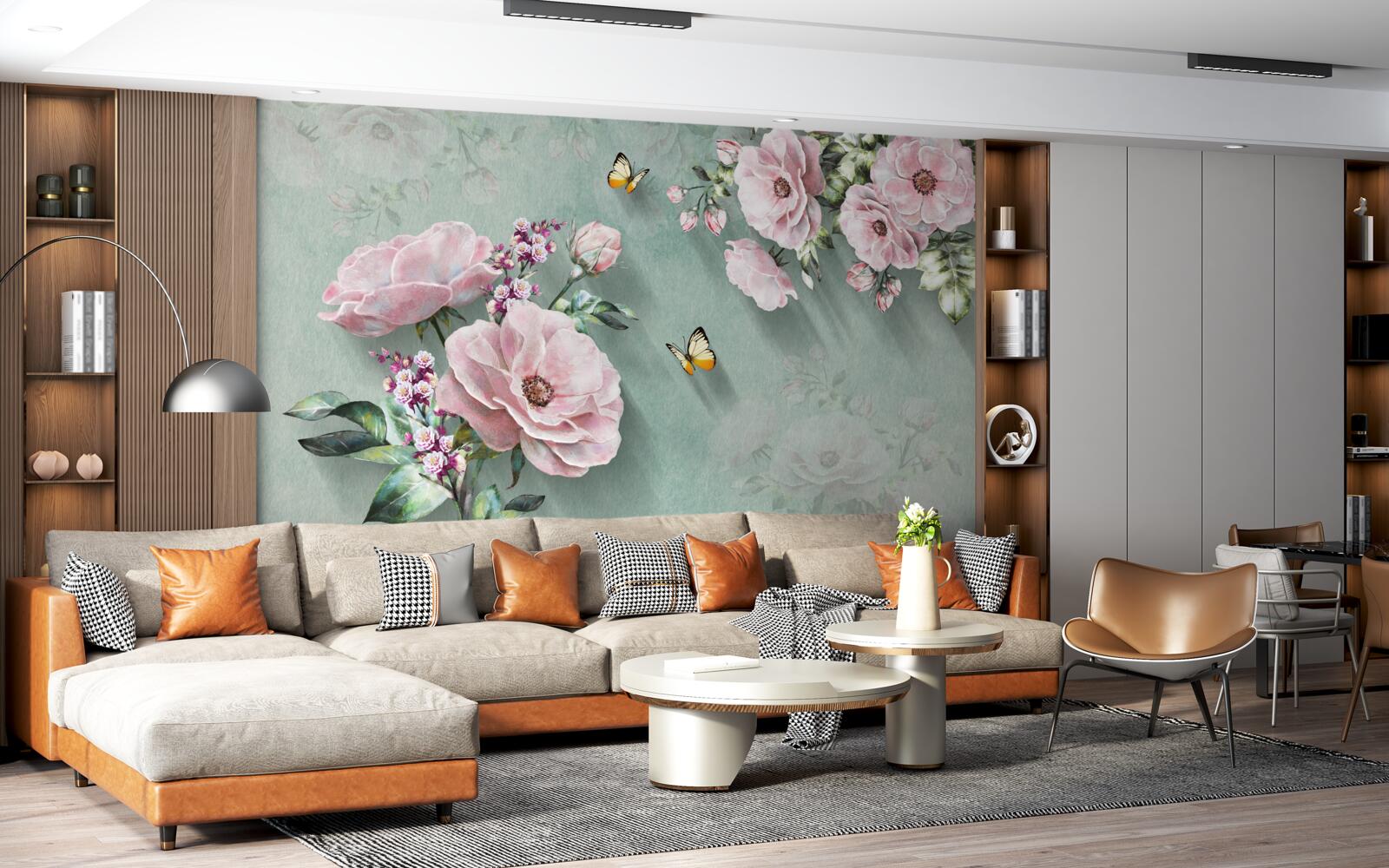 Фотошпалери гілки розкішних квітів