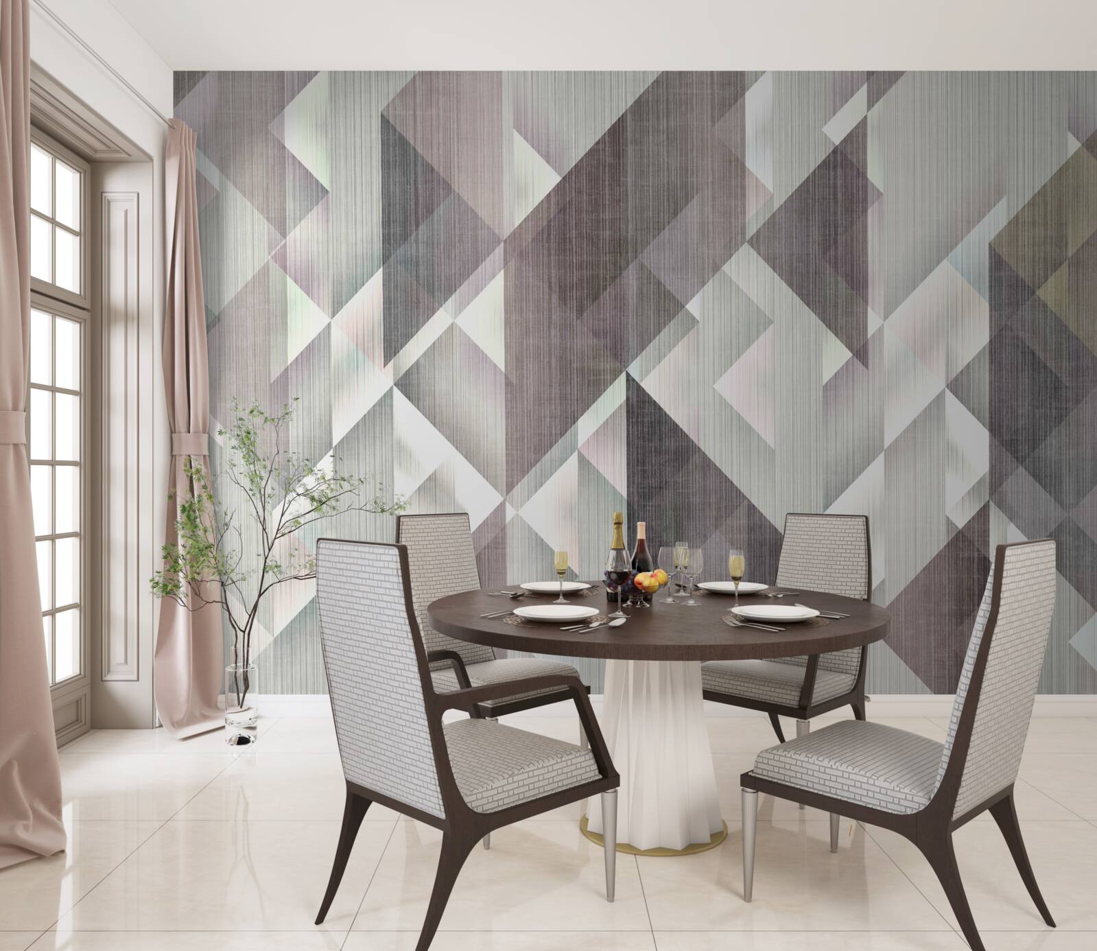 Фотошпалери вертикально розташовані геометричні фігури