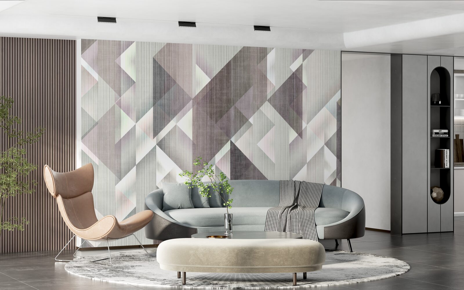 Фотошпалери вертикально розташовані геометричні фігури