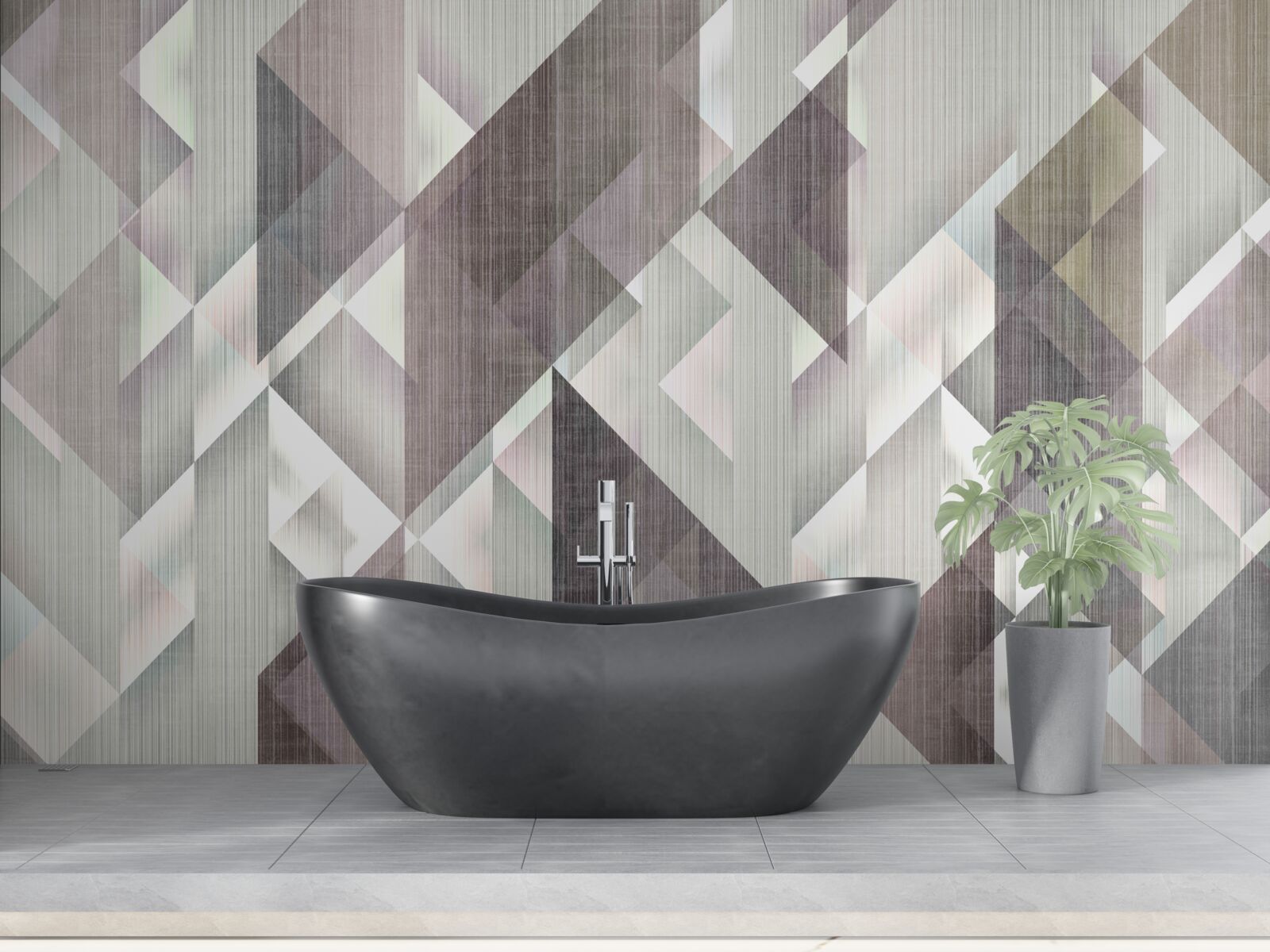 Фотошпалери вертикально розташовані геометричні фігури