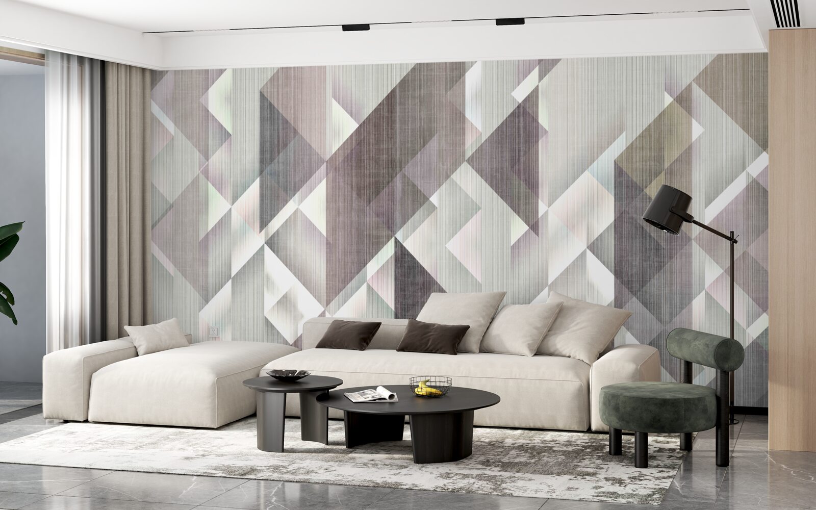 Фотошпалери вертикально розташовані геометричні фігури