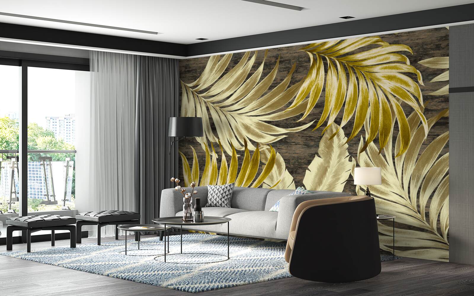 Фотошпалери листя тропічних дерев