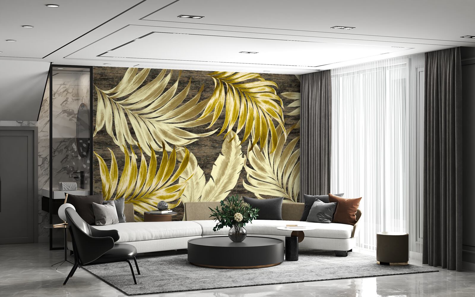 Фотошпалери листя тропічних дерев