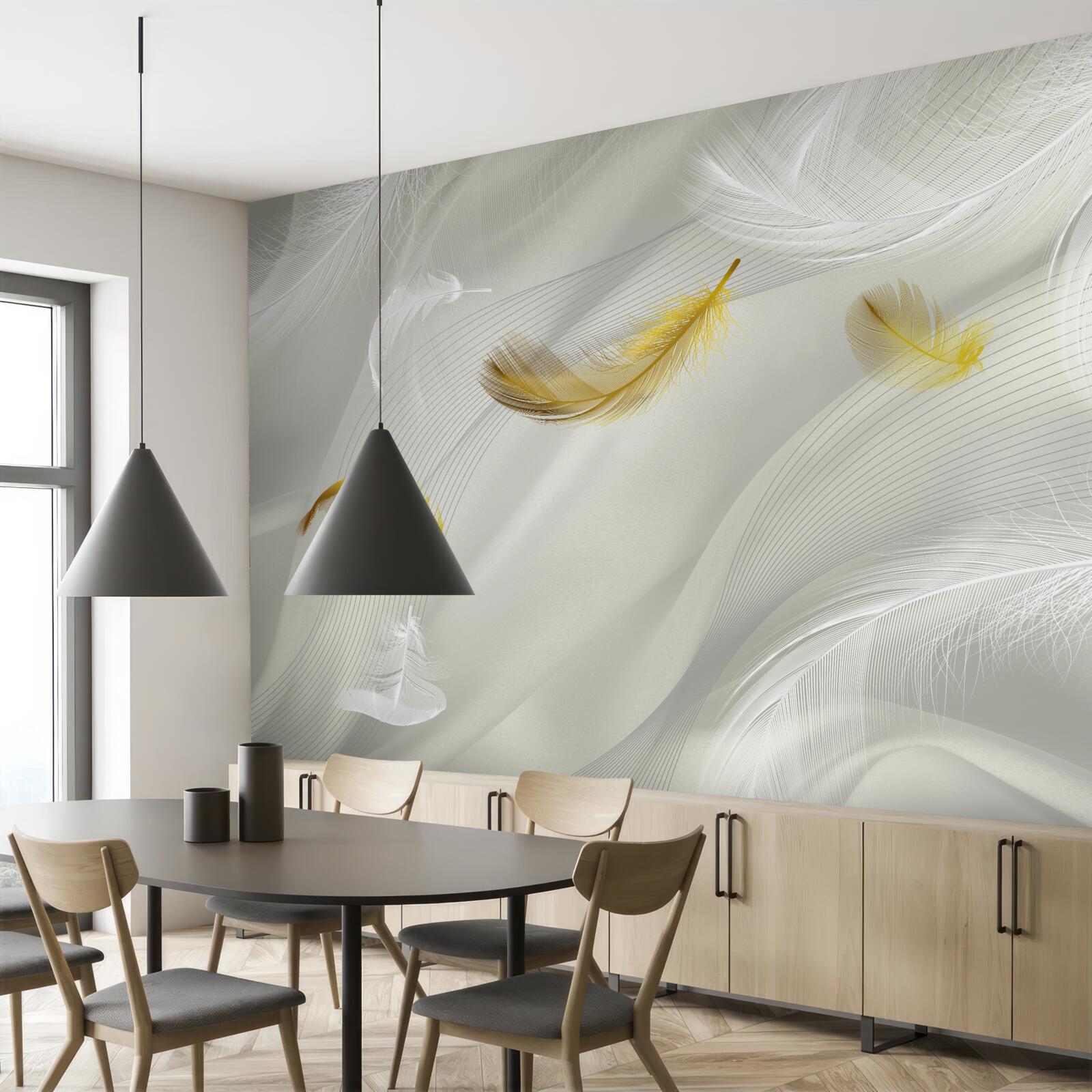 Фотошпалери золоті крила в польоті