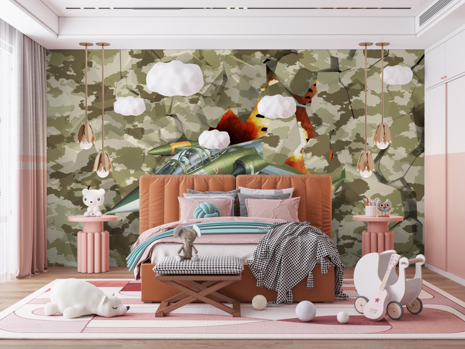 Фотошпалери літак долає перешкоду