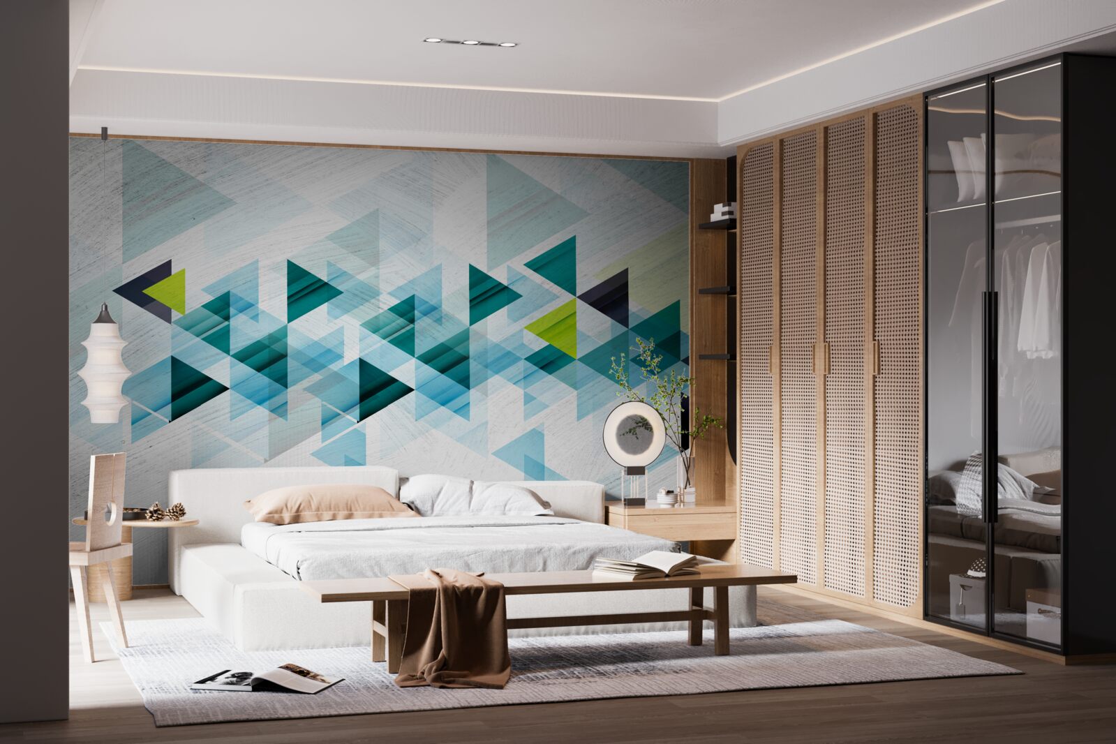 Фотошпалери трикутна абстракція