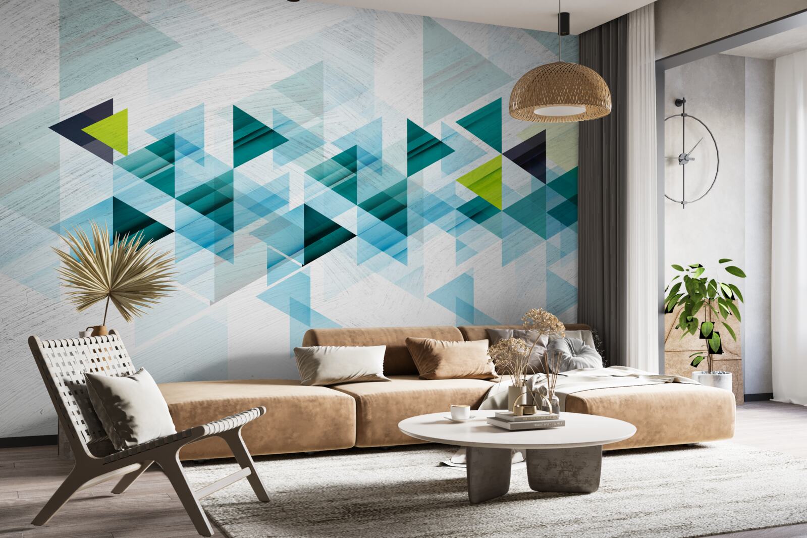 Фотошпалери трикутна абстракція