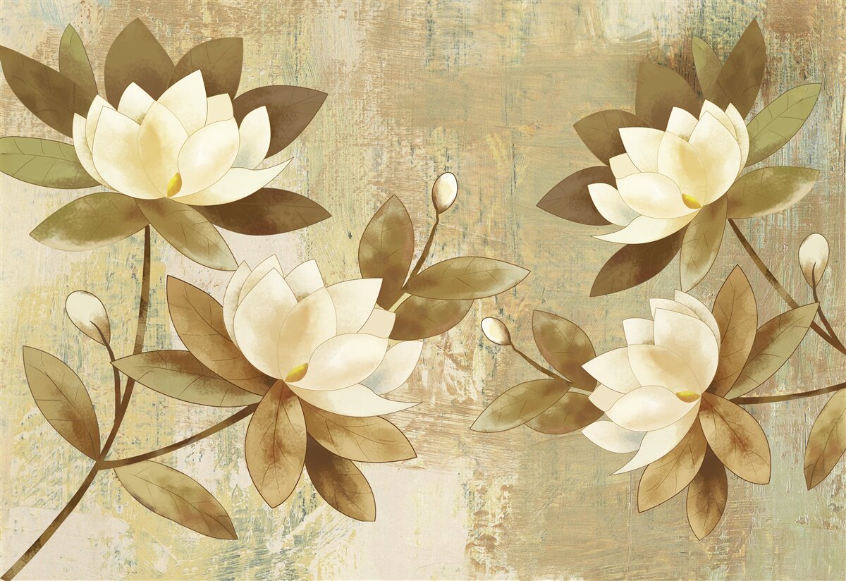 Фотошпалери акварельний живопис лотоса