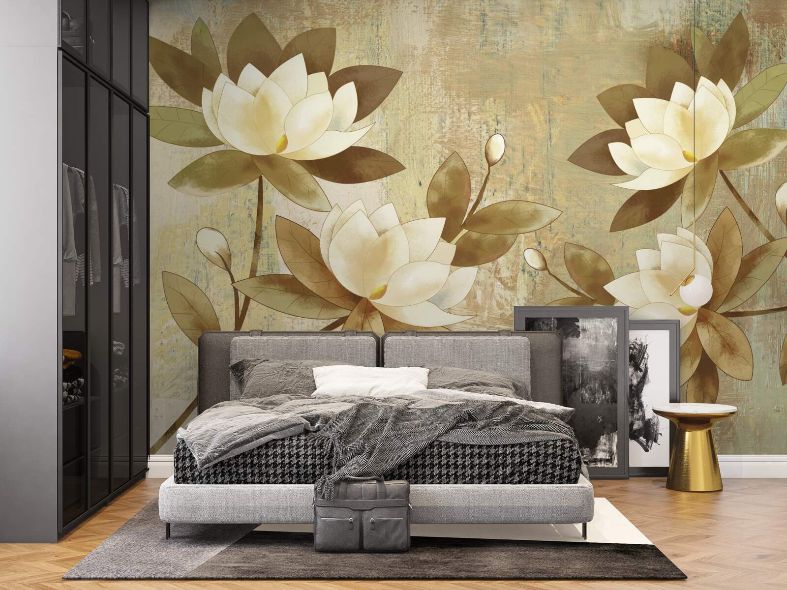 Фотошпалери акварельний живопис лотоса