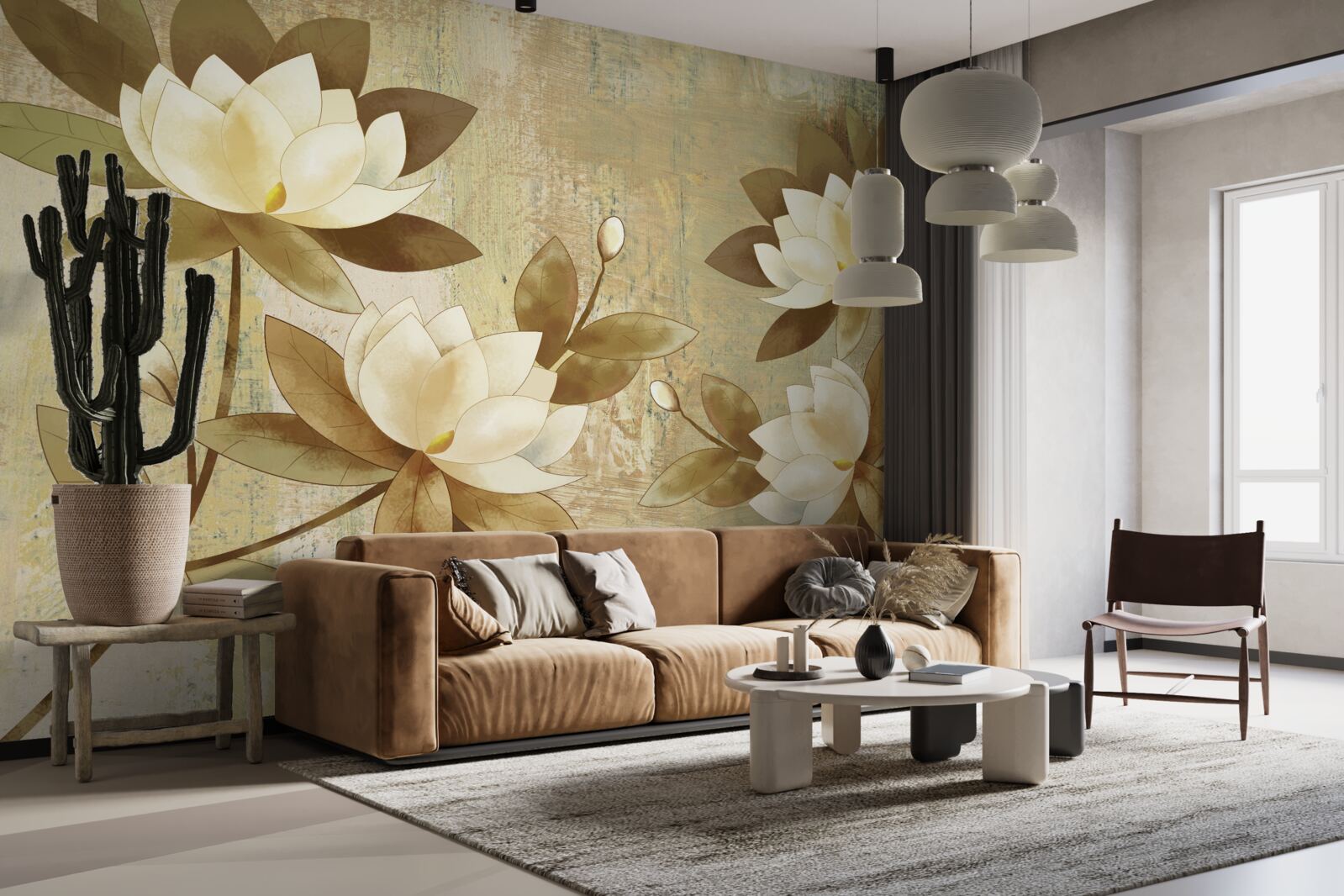 Фотошпалери акварельний живопис лотоса