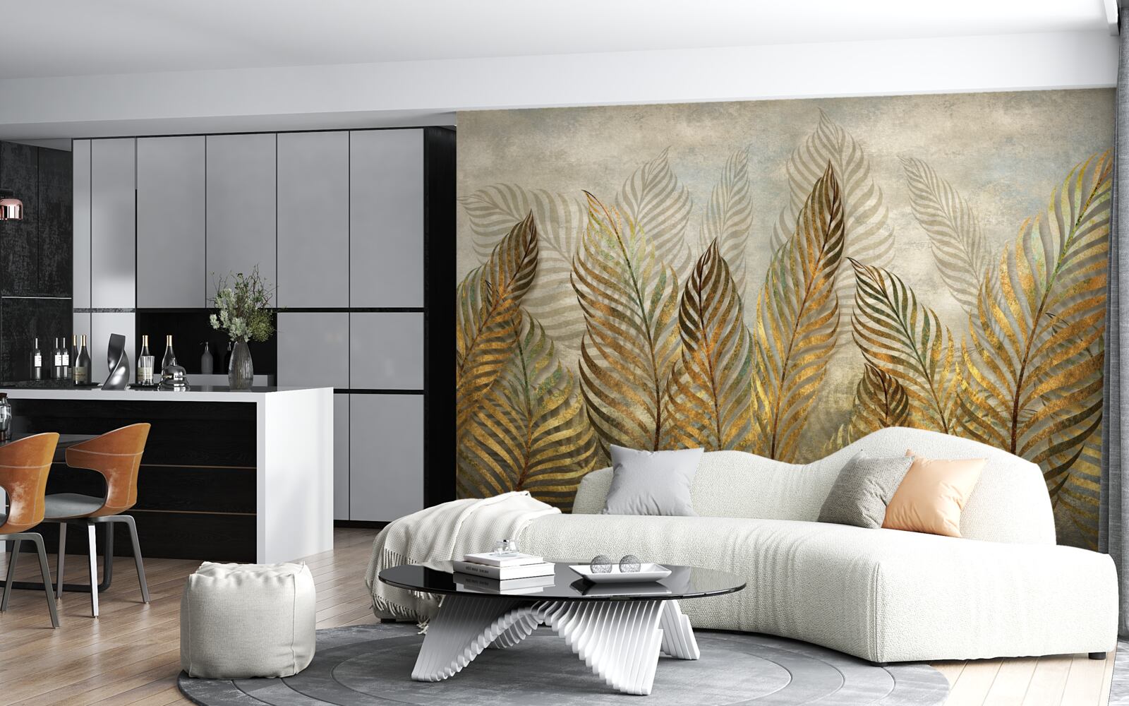 Фотошпалери витончене листя папороті