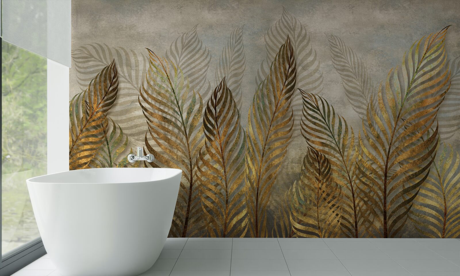 Фотошпалери витончене листя папороті