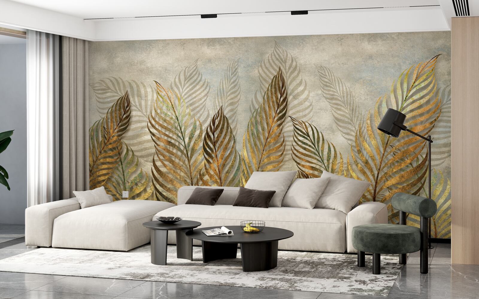 Фотошпалери витончене листя папороті