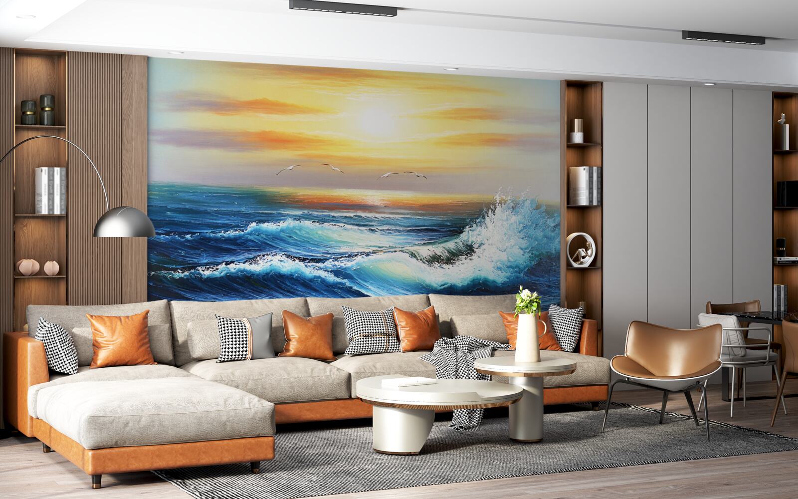 Фотошпалери розлючені океанські хвилі