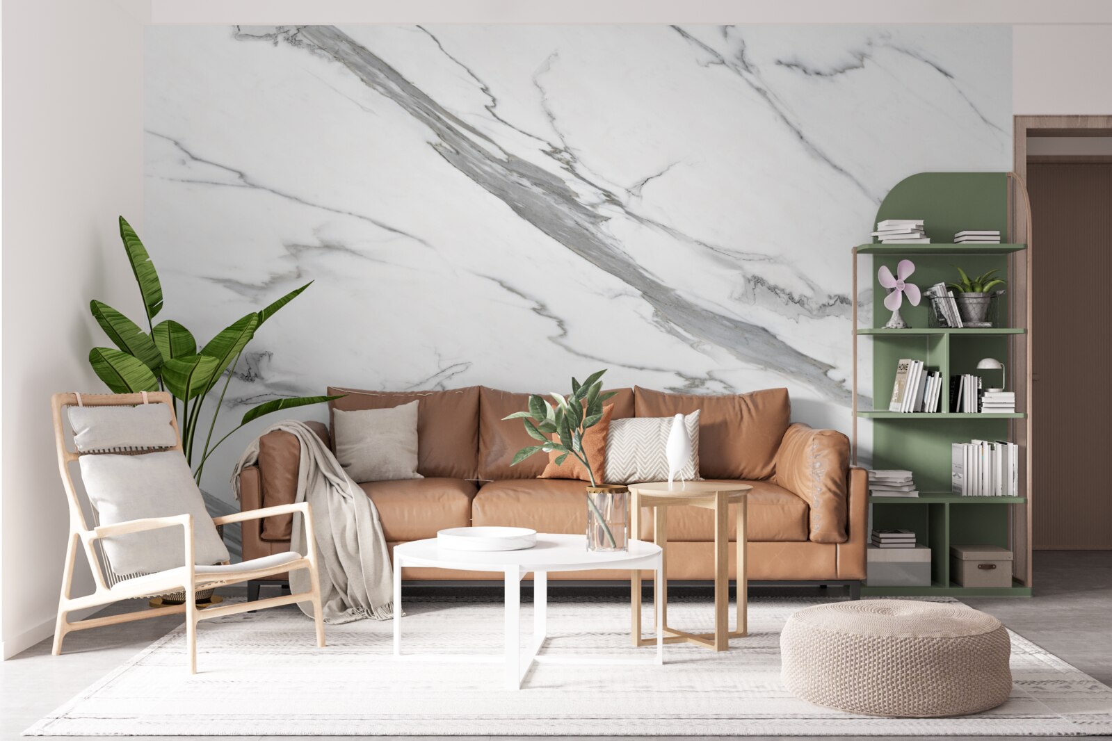 Фотошпалери білий мармур з сірими візерунками